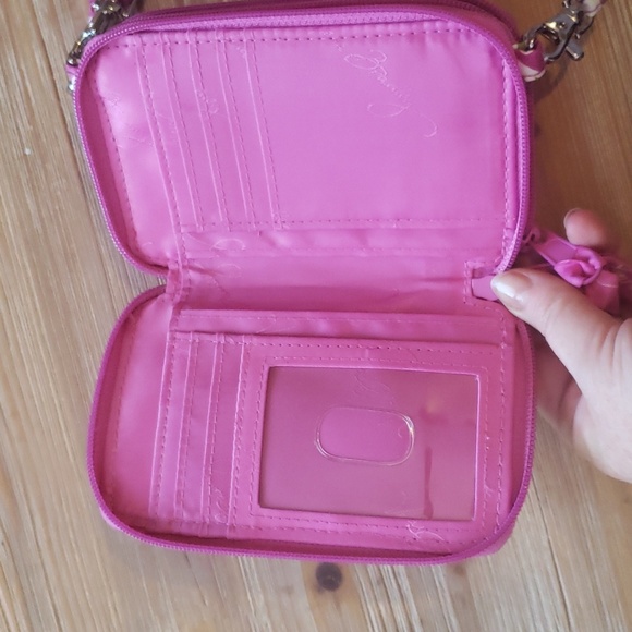 Vera Bradley Quilted Crossbody Wallet Julep Tulip Pink - Picture 6 of 11
